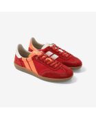 Baskets en cuir Spicy Kick rouge/orange
