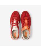 Baskets en cuir Spicy Kick rouge/orange