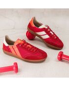 Baskets en cuir Spicy Kick rouge/orange