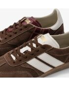 Baskets en cuir Crimson Corduroy marron/blanc