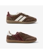 Baskets en cuir Crimson Corduroy marron/blanc