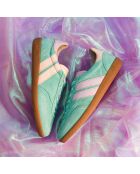 Baskets en cuir Orchid Mist vert/violet