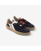 Baskets en cuir Muddy Blue rouge/noir