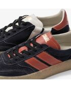 Baskets en cuir Muddy Blue rouge/noir