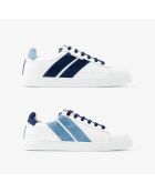 Baskets en cuir Saint James bleu/noir