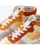 Baskets en cuir Naruto - Konoha blanches