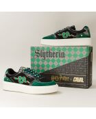 Baskets en cuir Harry Potter - Slytherin vert/noir