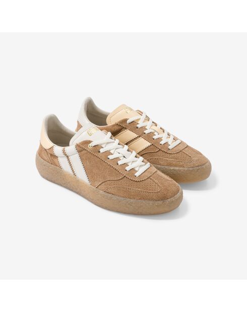 Baskets en cuir Choco Latte beige/blanc