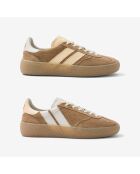 Baskets en cuir Choco Latte beige/blanc