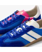 Sneakers Flash Kiss in pelle rosa/blu