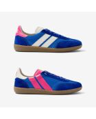 Sneakers Flash Kiss in pelle rosa/blu