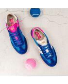 Sneakers Flash Kiss in pelle rosa/blu