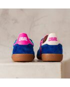 Sneakers Flash Kiss in pelle rosa/blu