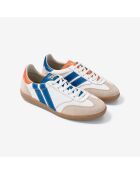 Baskets en cuir Royal Flame orange/bleu