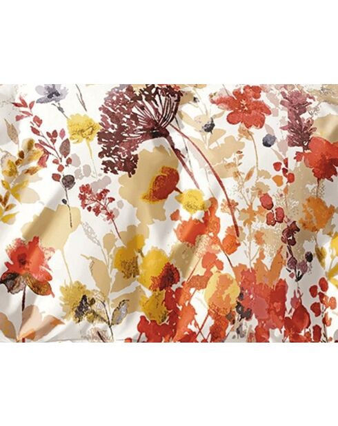 Parure de Couette imprimé Double Face + 2 Taies d'oreiller Volant Plat Piqué - 240x220 cm/2x(65x65 cm)