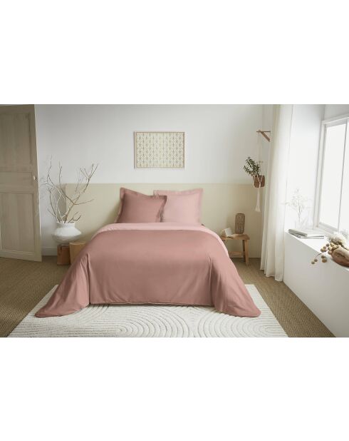 Parure de couette 3 pièces Duo Premium rose/rose - 240x220 cm