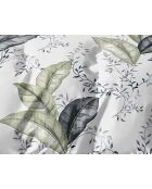 Parure de Couette imprimé Double Face + 2 Taies d'oreiller Volant Plat Piqué - 240x220 cm/2x(65x65 cm)