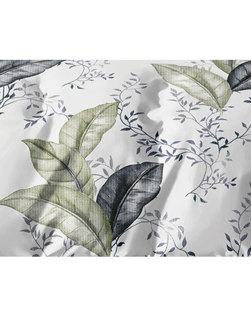 Parure de Couette imprimé Double Face + 2 Taies d'oreiller Volant Plat Piqué - 240x220 cm/2x(65x65 cm)