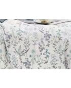 Parure de Couette imprimé Double Face + 2 Taies d'oreiller Volant Plat Piqué - 260x240 cm/2x( 65x65 cm)