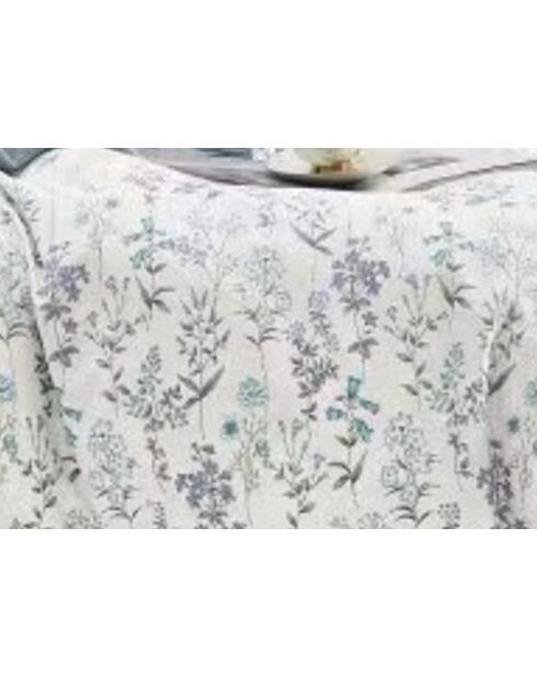 Parure de Couette imprimé Double Face + 2 Taies d'oreiller Volant Plat Piqué - 260x240 cm/2x( 65x65 cm)