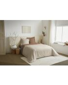 Parure de couette 3 pièces Duo Premium sable/taupe - 240x220 cm