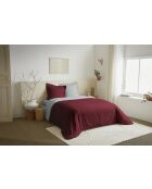 Parure de couette 3 pièces Duo Premium grenat/nuage - 240x220 cm