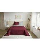 Parure de couette 3 pièces Duo Premium grenat/nuage - 240x220 cm