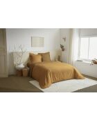 Parure de couette 3 pièces Duo Premium miel/caramel - 240x220 cm