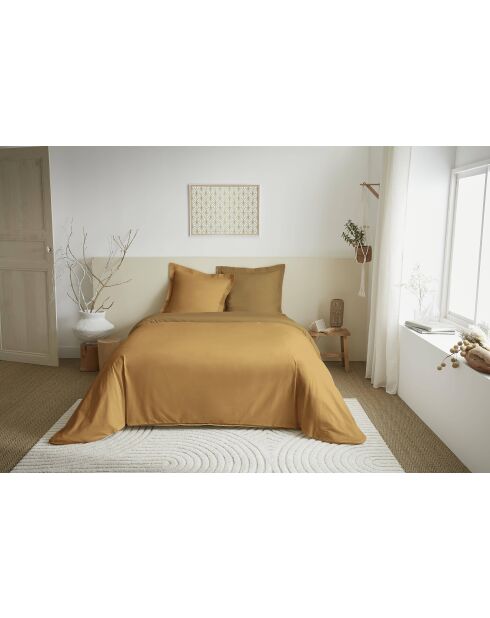 Parure de couette 3 pièces Duo Premium miel/caramel - 240x220 cm