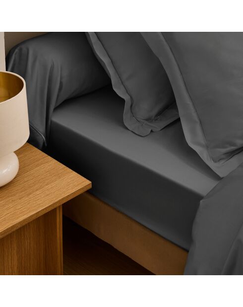 Taie de traversin Prestige graphite - 45x185 cm