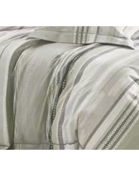 Set copripiumino bifacciale stampato + 2 federe con volant piatto trapuntato - 260x240 cm/2x (65x65 cm)