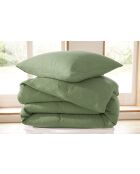 Federa per cuscino in garza di cotone verde oliva - 50x70 cm