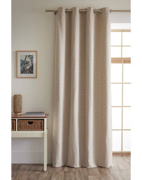 Tenda + 8 occhielli tortora - 140x240 cm