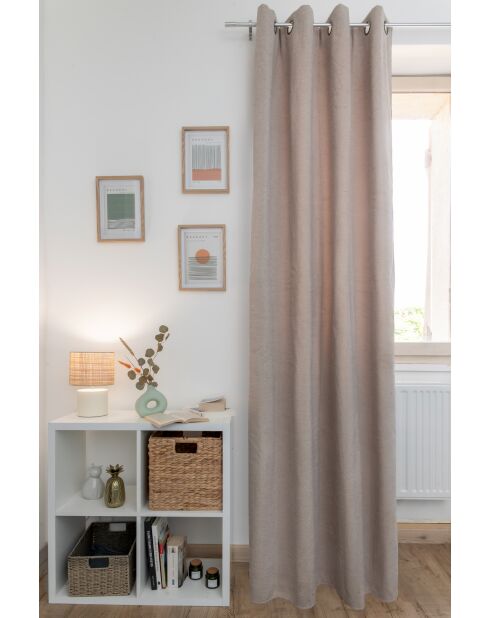 Tenda + 8 occhielli tortora - 140x240 cm