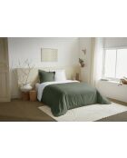 Parure de couette 3 pièces Duo Premium romarin/neige - 240x220 cm
