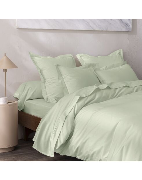 Taie de traversin Percale vert d'eau - 45x185 cm