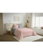 Parure de couette 3 pièces Duo Premium rose/nuage - 240x220 cm