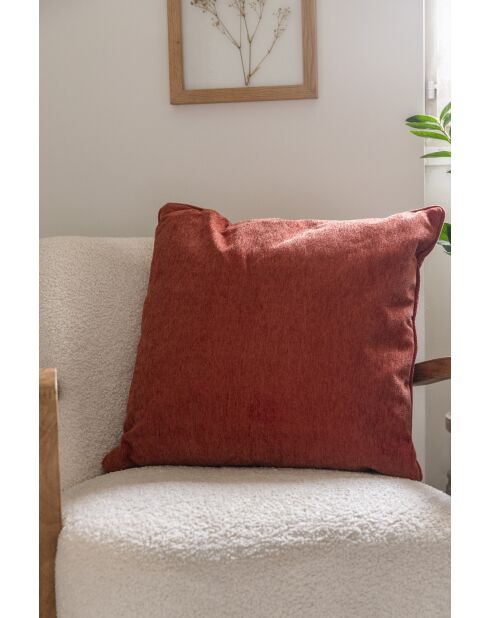 Abnehmbares Kissen mit Terrakottapaspelierung - 50x50 cm