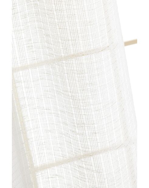 Verstellbarer Vorhang mit 8 elfenbeinfarbenen Clipringen — 140 x 270 cm