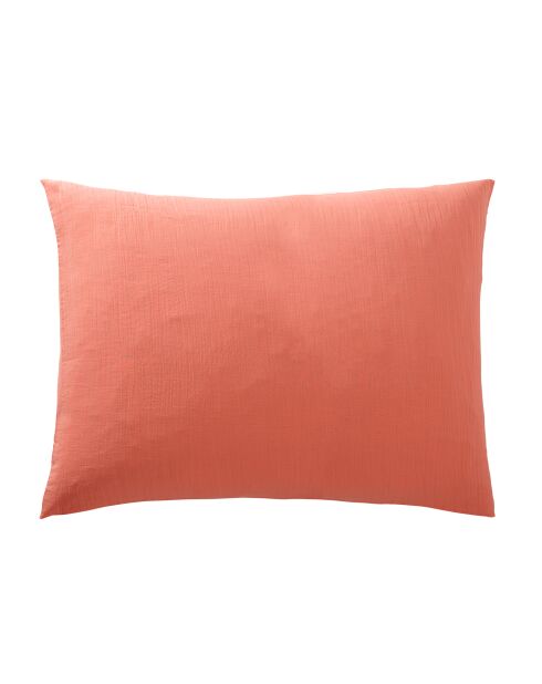 Funda de almohada de gasa de algodón rubor, 50 x 70 cm