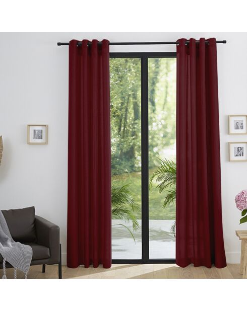 Paar Moonlight Eyelet Gordijnen - wijnkurk - 140x260 cm