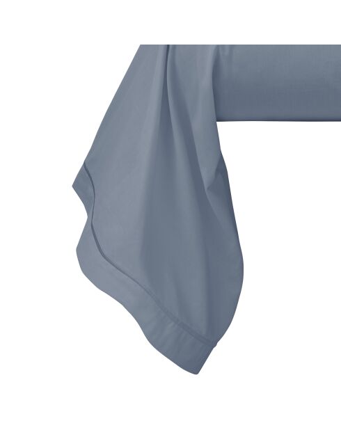 Taie de traversin Percale bleu jean - 45x185 cm