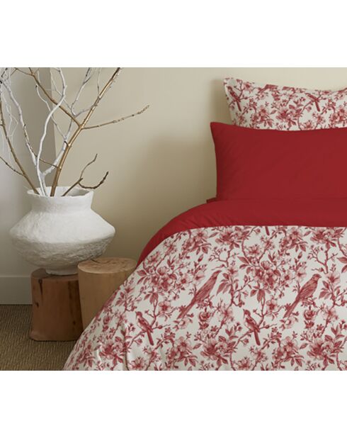 Pack Complet Housse de couette imprimé + Drap housse King Size berangerer ouge - 240x260 cm/180x200 cm