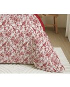 Pack Complet Housse de couette imprimé + Drap housse King Size berangerer ouge - 240x260 cm/180x200 cm