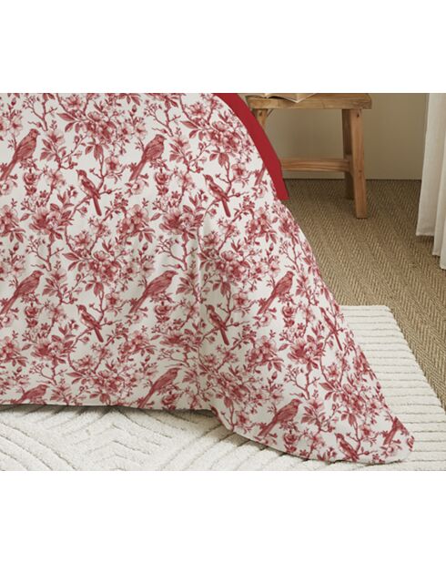 Pack Complet Housse de couette imprimé + Drap housse King Size berangerer ouge - 240x260 cm/180x200 cm