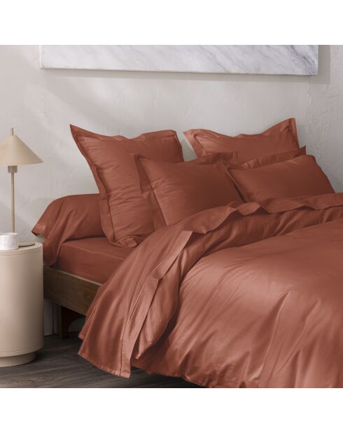 Housse de couette Percale terracotta - 260x240 cm