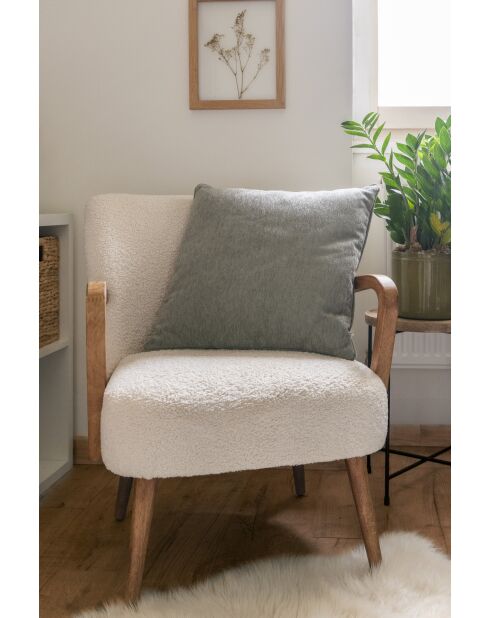 Cuscino rimovibile con profilo kaki - 50x50 cm