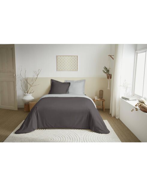 Set copripiumino Duo Premium Slate/Cloud, 240 x 220 cm