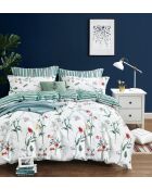 Set copripiumino con stampa bifacciale + 2 federe Federe per cuscini volanti trapuntate piatte multicolore - 220x240 cm/2x (65x65 cm)