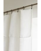 Verstellbarer Vorhang mit 8 elfenbeinfarbenen Clipringen — 140 x 270 cm
